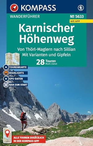 Zahel, Mark. KOMPASS Wanderführer Karnischer Höhenweg, Von Thörl-Maglern nach Sillian, Mit Varianten und Gipfeln, 28 Touren mit Extra-Tourenkarte - GPS-Daten zum Download. Kompass Karten GmbH, 2026.