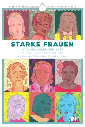 Neumann Verlage GmbH & Co KG (Hrsg.). Starke Frauen 2027 - Wandkalender 21x29,7 cm mit 53 illustrierten Frauenporträts und Biografien und Platz für Notizen. Neumann Verlage GmbH & Co, 2026.