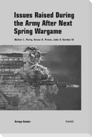 Issues Raised During the 1998 Army After Next Spring Wargame