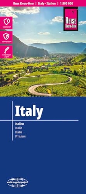 Reise Know-How Landkarte Italien / Italy (1:900.000) - reiß- und wasserfest (world mapping project). Reise Know-How Rump GmbH, 2024.