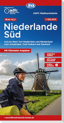 BVA ADFC Radtourenkarte Niederlande Süd, mit Knotenpunkten 1:150.000
