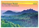 Thüringer Wald Das Grüne Herz Deutschlands (Tischkalender 2024 DIN A5 quer), CALVENDO Monatskalender