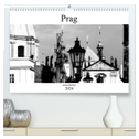 Prag monochrom (hochwertiger Premium Wandkalender 2024 DIN A2 quer), Kunstdruck in Hochglanz