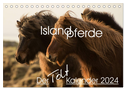 Islandpferde - Der Tölt Kalender (Tischkalender 2024 DIN A5 quer), CALVENDO Monatskalender