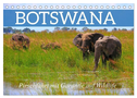 Botswana- Pirschfahrt mit Garantie auf Wildlife (Tischkalender 2024 DIN A5 quer), CALVENDO Monatskalender