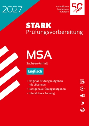STARK Englisch - MSA (Mittlerer Schulabschluss) 2027 Sachsen-Anhalt - Prüfungsvorbereitung. Stark Verlag GmbH, 2026.