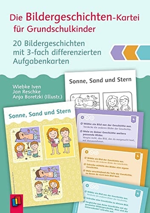 Iven, Wiebke / Jan Reschke. Die Bildergeschichten-Kartei für Grundschulkinder - 20 Bildergeschichten mit 3-fach differenzierten Aufgabenkarten. Verlag an der Ruhr GmbH, 2019.