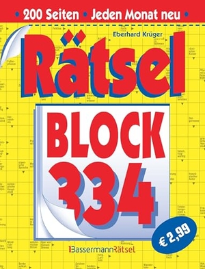 Krüger, Eberhard. Rätselblock 334 (5 Exemplare à 2,99 EUR). Bassermann, Edition, 2025.
