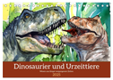 Dinosaurier und Urzeittiere - Wesen aus längst vergangenen Zeiten (Tischkalender 2025 DIN A5 quer), CALVENDO Monatskalender