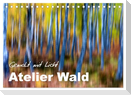 Atelier Wald - gemalt mit Licht (Tischkalender 2025 DIN A5 quer), CALVENDO Monatskalender