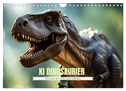 KI Dinosaurier - Herrscher der Lüfte, Land und Meer (Wandkalender 2025 DIN A4 quer), CALVENDO Monatskalender