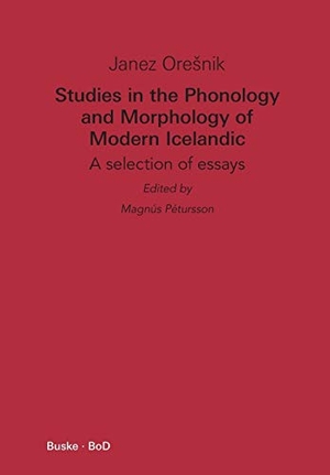 Oresnik, Janez. Studies in the Phonology and Morphology of Modern Icelandic - A selection of essays. Helmut Buske Verlag, 1985.