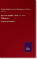 Schriften: Salomo Gabirol und seine Dichtungen