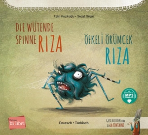 Koziko¿lu, Tülin. Die wütende Spinne Riza (Deutsch-Türkisch) - Zweisprachiges Kinderbuch mit MP3-Hörbuch zum Herunterladen. bilibri, 2023.