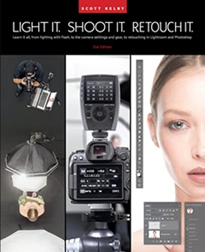Kelby, Scott. Light It, Shoot It, Retouch It - Learn Step by Step How to Go from Empty Studio to Finished Image (2nd Edition). Rocky Nook, 2023.