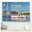 Mit Hamburg durchs Jahr 2024 (hochwertiger Premium Wandkalender 2024 DIN A2 quer), Kunstdruck in Hochglanz