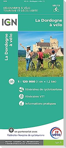 La Dordogne - à vélo - Découverte à Vélo Touristische Karte 1:100 000 (wasserfest)