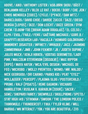 Fairey, Shepard / Jr et al. Eleven Spring - A Celebration of Street Art. WOOSTER ED, 2016.