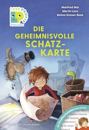 Mai, Manfred / Martin Lenz. Leseprofis - GROSSBUCHSTABEN: DIE GEHEIMNISVOLLE SCHATZKARTE, Erstes Lesen - Kinderbuch für Erstleser ab 5 Jahren. FISCHER Sauerländer, 2026.