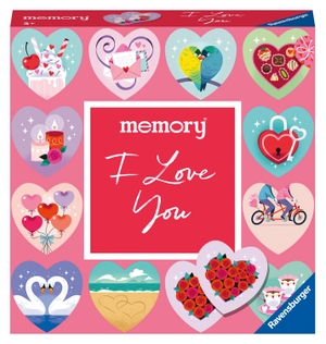 Hurter, William H.. Ravensburger moments memory® I love you - 22398 - Ravensburger Spieleklassiker - 24 in Herzform gestanzte Kartenpaare sagen: Ich hab dich lieb. Ravensburger Spieleverlag, 2024.
