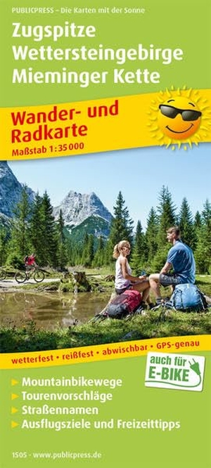 Zugspitze - Wettersteingebirge - Mieminger Kette. Wander- und Radkarte 1 : 35 000. Publicpress, 2017.