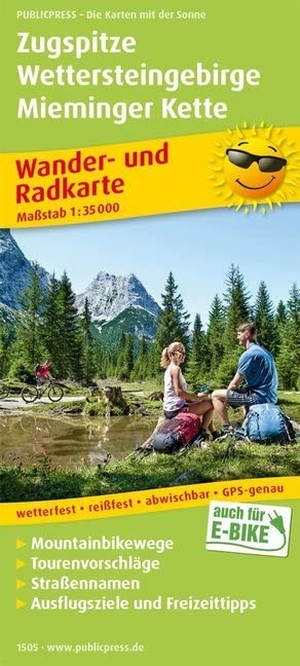 Zugspitze - Wettersteingebirge - Mieminger Kette. Wander- und Radkarte 1 : 35 000. Publicpress, 2017.