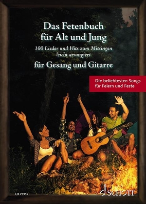 Das Fetenbuch für Alt und Jung - 100 Lieder und Hits zum Mitsingen, leicht arrangiert für Gesang und Gitarre. Gesang und Gitarre. Liederbuch.. Schott Music, 2015.