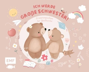 Erinnerungsalbum für Geschwister: Ich werde große Schwester! - Liebevoll illustriert mit vielen Seiten zum Ausfüllen und Einkleben von Fotos für die Zeit vor und nach der Geburt. Edition Michael Fischer, 2024.