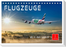 Flugzeuge - ab in den Urlaub (Tischkalender 2025 DIN A5 quer), CALVENDO Monatskalender