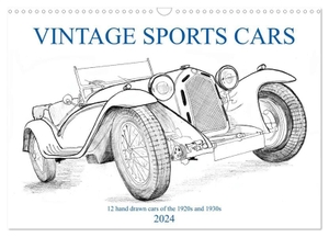 Simlinger, Wolfgang. Vintage Sports Cars (Wandkalender 2024 DIN A3 quer), CALVENDO Monatskalender - 12 handgezeichnete Sportwagen Klassiker. Calvendo, 2023.