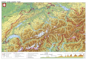 Stiefel, Heinrich. Schweiz physisch Papierposter - mit UNESCO-Welterbestätten. Stiefel Eurocart GmbH, 2021.