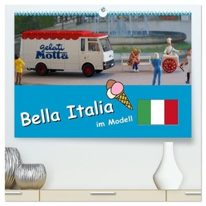Huschka, Klaus-Peter. Bella Italia im Modell (hochwertiger Premium Wandkalender 2024 DIN A2 quer), Kunstdruck in Hochglanz - Italienische Modellautos in Szene gesetzt. Calvendo, 2023.