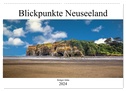 Blickpunkte Neuseeland (Wandkalender 2024 DIN A2 quer), CALVENDO Monatskalender
