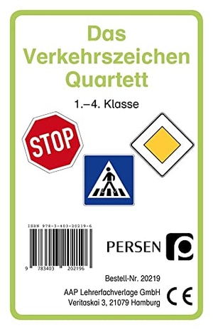 Wehren, Bernd. Das Verkehrszeichen-Quartett - 1. bis 4. Klasse. Persen Verlag i.d. AAP, 2017.