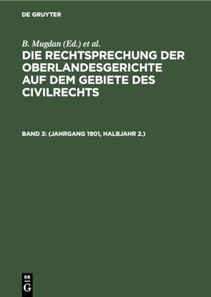 Falkmann, R. / B. Mugdan (Hrsg.). (Jahrgang 1901, Halbjahr 2.). De Gruyter, 1901.