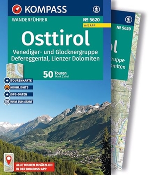 Zahel, Mark. KOMPASS Wanderführer Osttirol, Venediger- und Glocknergruppe, Defereggental, Lienzer Dolomiten, 50 Touren mit Extra-Tourenkarte - GPS-Daten zum Download. Kompass Karten GmbH, 2026.