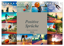 Positive Sprüche - Motivation und Basketball (Tischkalender 2024 DIN A5 quer), CALVENDO Monatskalender
