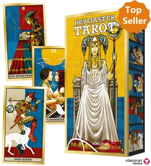 Schwarz, Lilo. Keymaster Tarot - 78 Karten mit Goldfolie und Booklet. Königsfurt-Urania, 2021.