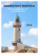 Hansestadt Rostock - Sehenswürdigkeiten der Ostseemetropole (Tischkalender 2024 DIN A5 hoch), CALVENDO Monatskalender
