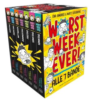 Cosgrove, Matt / Eva Amores. Worst Week Ever im Taschenbuch-Schuber (Bd. 1-7) - Alle 7 Bände im hochwertigen Geschenkschuber für Kinder ab 10. FISCHER Sauerländer, 2026.