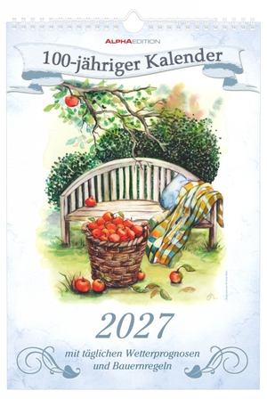 Neumann Verlage GmbH & Co KG (Hrsg.). 100-jähriger Kalender 2027 - Wandkalender 23,7x34 cm mit täglichen Wetterprognosen, Bauernregeln und Platz für Notizen. Neumann Verlage GmbH & Co, 2026.