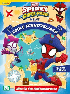 Spidey und seine Super-Freunde: Meine coole Schnitzeljagd - Alles für den Kindergeburtstag | Einladungen, Rätsel und Urkunden für bis zu 12 Kinder ab 3 Jahren. Nelson Verlag, 2026.