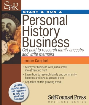 Campbell, Jennifer. Start & Run a Personal History Business. Self-Counsel Press, 2011.
