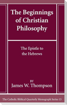 The Beginnings of Christian Philosophy