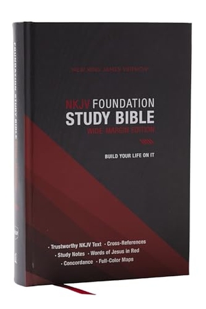 Thomas Nelson. NKJV Foundation Study Bible, Wide-Margin, Black Hardcover, Red Letter. Thomas Nelson Publishers, 2026.