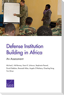 Defense Institution Building in Africa