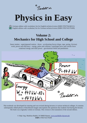 Badelt, Matthias. Physics in Easy - Mechanics for High School and College. Books on Demand, 2023.