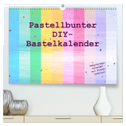 Pastellbunter DIY-Bastelkalender (hochwertiger Premium Wandkalender 2024 DIN A2 quer), Kunstdruck in Hochglanz