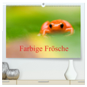 Farbige Frösche (hochwertiger Premium Wandkalender 2024 DIN A2 quer), Kunstdruck in Hochglanz