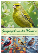 Singvögel aus der Heimat (Wandkalender 2025 DIN A4 hoch), CALVENDO Monatskalender